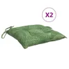 vidaXL Stuhlkissen 2 Stk. Blattmuster 40x40x7 cm Stoff Produktbild-Vorschau 1