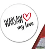 Huuraa Aufkleber Warsaw my love 10cm rund Sticker Produktbild-Vorschau 2