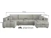 Couchgarnitur Sofa Sofagarnitur ALICE U im Stoff samt in U Produktbild-Vorschau 5
