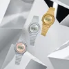 Three Casio vintage style watches are arranged on a white and gray geometric background. Produktbild-Vorschau