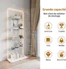 Vetrina a doppia anta con 5 ripiani e strisce LED – Vetro Anteprima dell’immagine prodotto 8