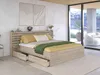 Lit avec rangement - 180 x 200 cm - Couleurs bois - TENALIA Voir les images du produit 17
