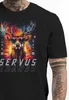Herren T-Shirt Servus Hirsch Trachtenshirt Modern Techno Produktbild-Vorschau 3
