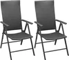 vidaXL Stapelbare Gartenstühle 2 Stk. Poli Rattan Schwarz Anteprima dell’immagine prodotto 1