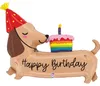 Folienballon „Happy BDay“ Dackel 94 cm Produktbild-Vorschau 1