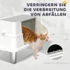 Kattenbak, roestvrij staal, extra groot binnenruimte, met Productafbeelding-voorbeeld 6