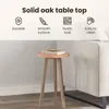 vidaXL Stolová deska světle hnědá Ø 40 x 4 cm dubový masiv Náhled obrázku produktu 5