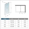 AICA 76x185cm Walk in Dusche 6mm NANO ESG schwarz für Produktbild-Vorschau 7