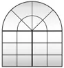 vidaXL Specchio da parete nero 100x110 cm Ferro curvo Anteprima dell’immagine prodotto 8