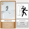 A split image showing a product with anti-tip protection on the left and a warning illustration of a cabinet tipping over on the right. Anteprima dell’immagine prodotto