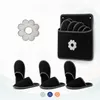 Relaxdays gastenslippers, 6 paar, "Blume" slippers met tas, Productafbeelding-voorbeeld 6