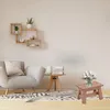 LS-LebenStil Vintage Teak Holz Fuß-Hocker Braun Natur 30cm Produktbild-Vorschau 6
