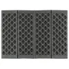Four black foam cushions with a textured surface are laid out side-by-side on a white background. Produktbild-Vorschau
