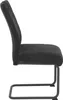 A side view of a black corduroy dining chair with a cantilever base. Produktbild-Vorschau