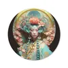 MuchoWow® Mauspad Mousepad Frau - Blumen - Rosa - Porträt - Produktbild-Vorschau 1
