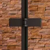 Duschspa 130x140cm Streifenglas Schwarz Badewanneaufsatz Produktbild-Vorschau 6