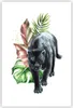 Poster - Poster ohne Rahmen - Schwarz Panther Blätter - Produktbild-Vorschau 1