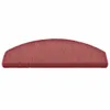 vidaXL Koberčeky 15 ks 65x24x4 cm Bordeaux polkruhové veľké Náhľad obrázku produktu 4