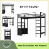 okwish Etagenbett Hochbett 90x200cm mit Rausfallschutz, Produktbild-Vorschau 7