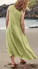 ASKSA Femme Eté Coton Robe de débardeur Unicolore A-Line Voir les images du produit 4
