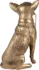 Clayre & Eef Figur Hund 13x9x18 cm Goldfarbig Polyresin Produktbild-Vorschau 3