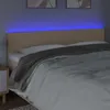 LED Kopfteil Creme 200x5x78/88 cm Stoff Produktbild-Vorschau 1