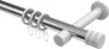 Interdeco Gardinenstange / Vorhangstange Chrom / Weiß, Typ Produktbild-Vorschau 1
