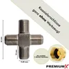 PremiumX F-Adapter 4x F-Buchse Verbinder Splitter Koax- und Produktbild-Vorschau 2