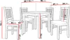 Set da pranzo 4+1 ADELBITE 1 - noce / grigio Anteprima dell’immagine prodotto 3