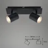 Spotleuchte IP44 2-flammig HxL 11,2x29 cm schwarz Produktbild-Vorschau 5
