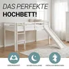 Homestyle4u Hochbett 90x200 mit Rutsche und Lattenrost Produktbild-Vorschau 2