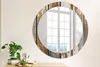 Ø80cm Spiegel - Glasrahmen mit Aufdruck - Wandspiegel Produktbild-Vorschau 2