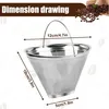 Kaffeefilter Gr??e 4 Wiederverwendbar Kaffeefilter Produktbild-Vorschau 2