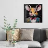DEQOART Glasbild Echtglas 50x50 cm 'Maus in Pink' Wandbild Produktbild-Vorschau 3