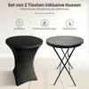 IvoQ 2er Set Stehtische Schwarz – Inklusive 2 schwarzer Produktbild-Vorschau 4