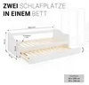 Homestyle4u Tagesbett 90x200 Ausziehbett Weiß mit Matratze Produktbild-Vorschau 14
