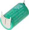 Close-up of a green battery with warning text and metal contacts. Podgląd zdjęcia produktu