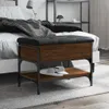 vidaXL Lavice na boty hnědý dubový vzhled 62x42x45 cm Náhled obrázku produktu 2