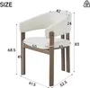 Flieks : 6 chaises de salle à manger en métal aspect bois, Voir les images du produit 2