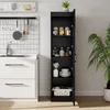COSTWAY, armoire haute à 4 étagères, meuble de rangement Voir les images du produit 2