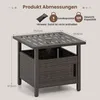 Rattan-Beistelltisch für den Außenbereich mit Schirmloch, Produktbild-Vorschau 1