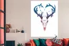 MuchoWow® Poster Schädel - Geweih - Blumen - Vögel 120x160 Produktbild-Vorschau 2