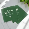itenga 80x Serviette Schön dass du da bist - DUNKELGRÜN - Produktbild-Vorschau 5