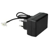 A black power adapter with a white connector and a black cord, isolated on a white background. Anteprima dell’immagine prodotto