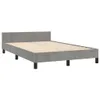 vidaXL Bettgestell ohne Matratze Hellgrau 120x190 cm Samt Produktbild-Vorschau 3
