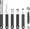HENDI Set di coltelli da decorazione - 6 pezzi, nero, Anteprima dell’immagine prodotto 1