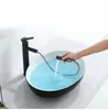 Keramické bílé a černé oválné umyvadlo na desku Náhled obrázku produktu 3