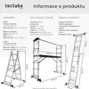 Hliníkové pojízdné lešení, víceúčelový žebřík - stříbrný Náhled obrázku produktu 7