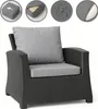 A single outdoor chair with cushions, shown from the front-left. Anteprima dell’immagine prodotto
