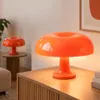 Große Pilzlampe Orange 32cm, LED Tischlampe dimmbar, 3 Produktbild-Vorschau 1